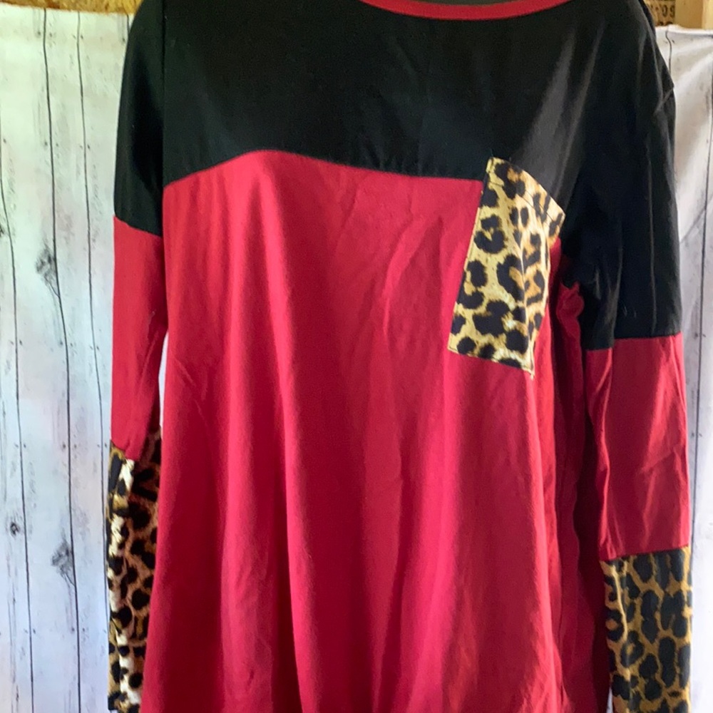 Women’s Long Sleeve Color Block Top Size XL